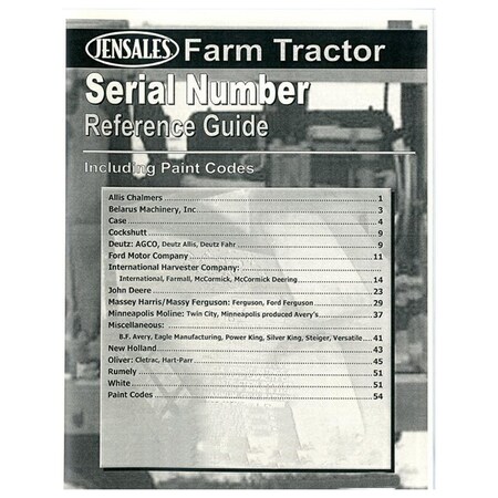 Serial Number Reference Guide